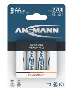  NiMH Rechargeable battery AA / HR6 type 2700 (min. 2500 mAh) 4 pcs. blister packaging